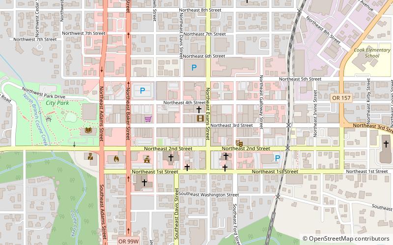 McMinnville Downtown Historic District location map