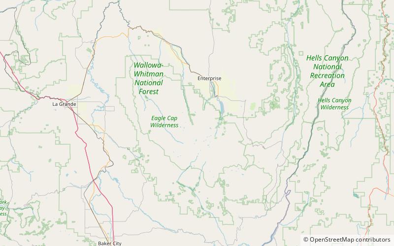 billy jones lake eagle cap wilderness location map
