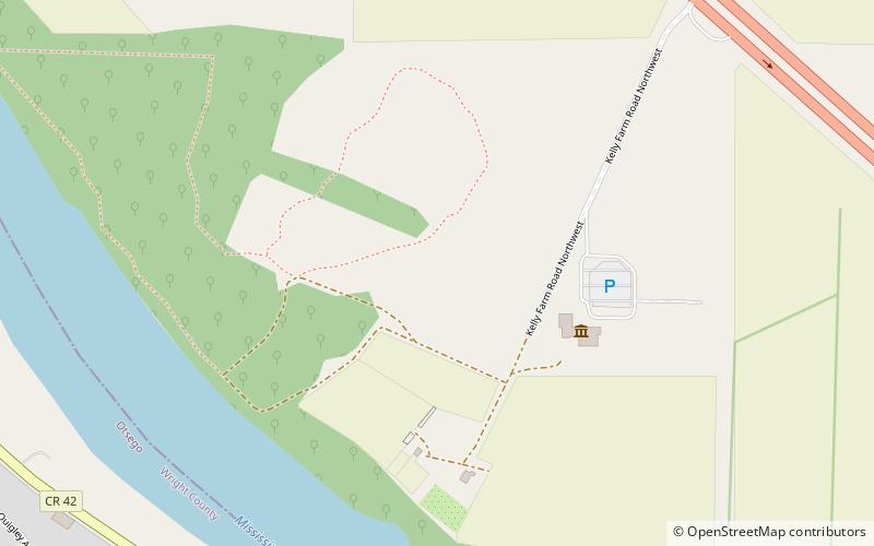 Oliver Kelley Farm location map