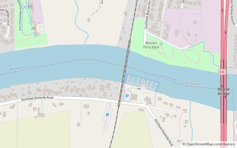 Wilsonville railroad bridge location map