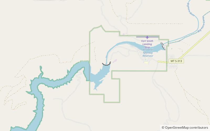 Yellowtail-Talsperre location map