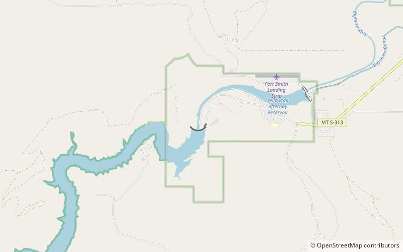 Yellowtail-Talsperre location map