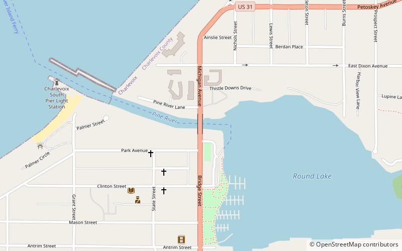 US 31–Island Lake Outlet Bridge location map