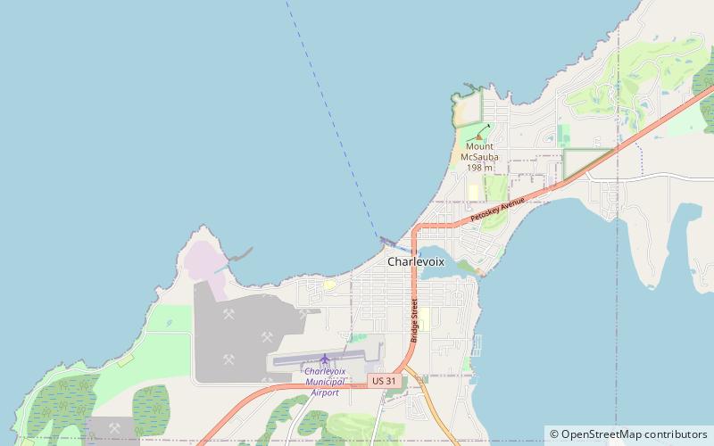 Charlevoix South Pier Light Station location map