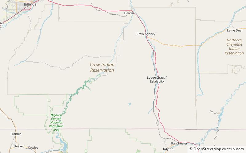 Forêt nationale de Custer location map