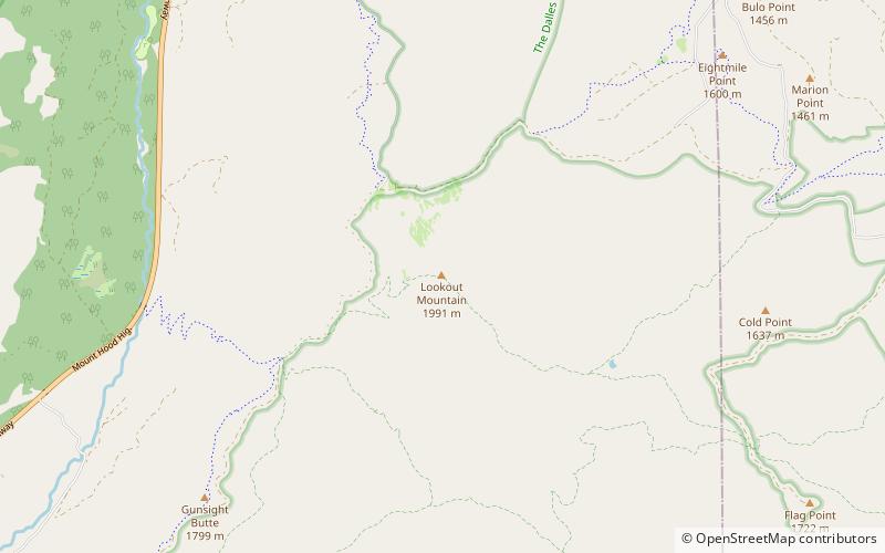 lookout mountain badger creek wilderness location map