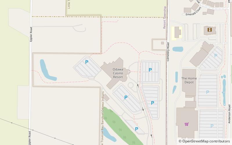 odawa casino petoskey location map