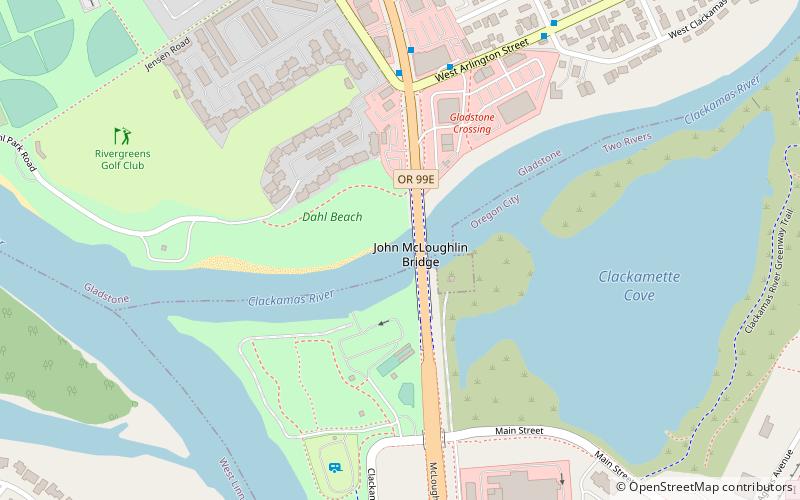 John McLoughlin Bridge location map