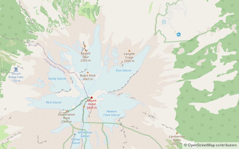 Eliot Glacier location map
