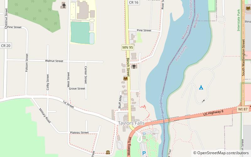 Taylors Falls Public Library location map