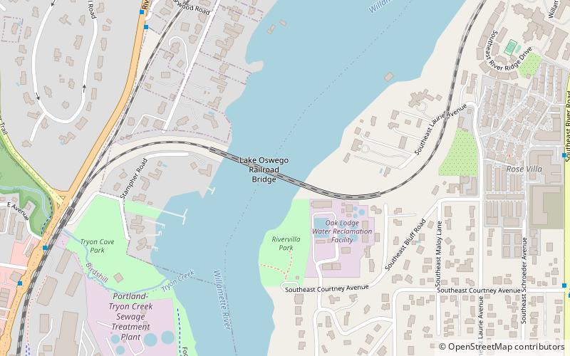 Lake Oswego Railroad Bridge location map