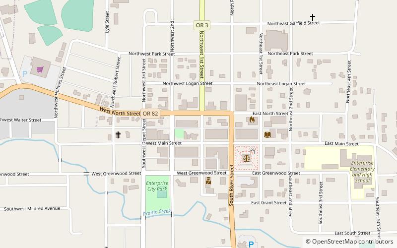 Wallowa County Chieftain Building location map