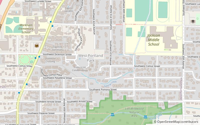 West Portland Park location map