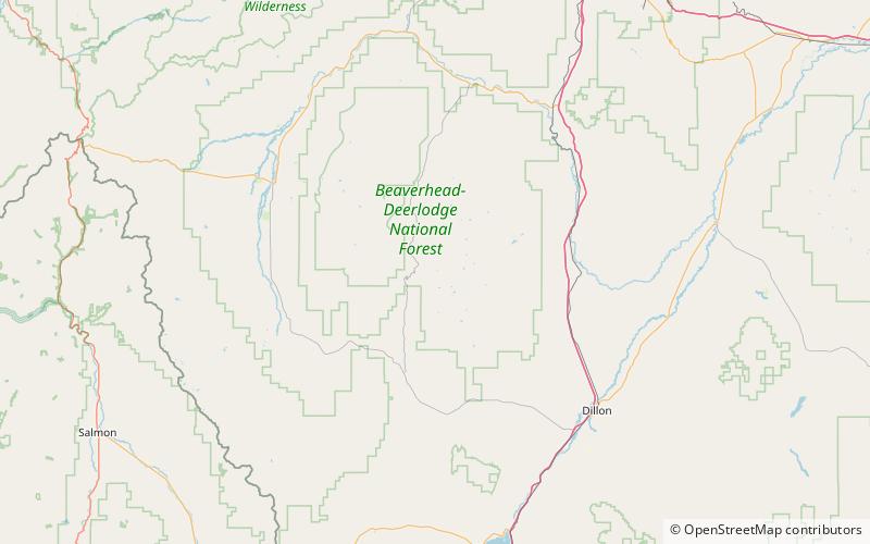 comet mountain foret nationale de beaverhead deerlodge location map