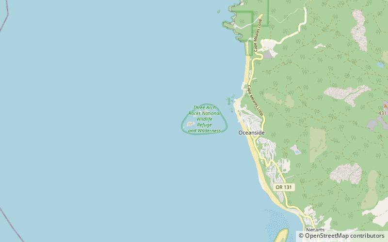 Three Arch Rocks National Wildlife Refuge location map