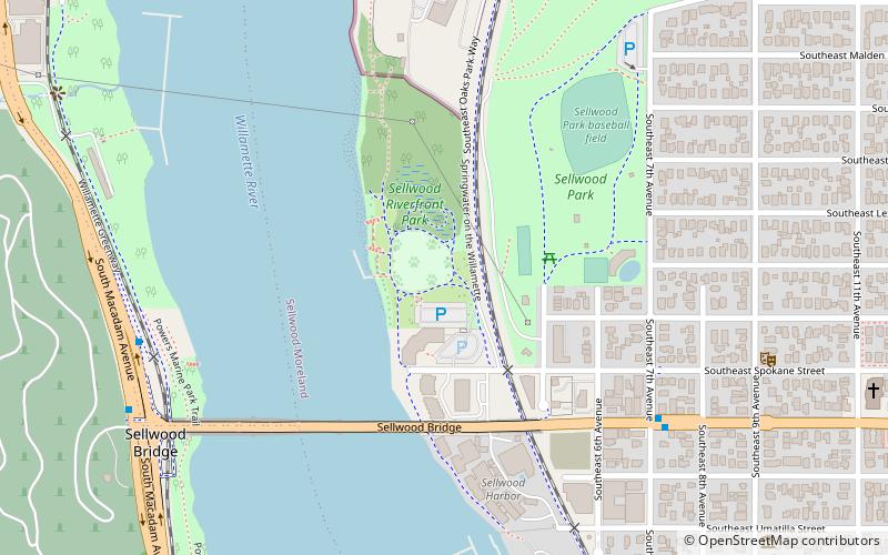 Sellwood Riverfront Park location map