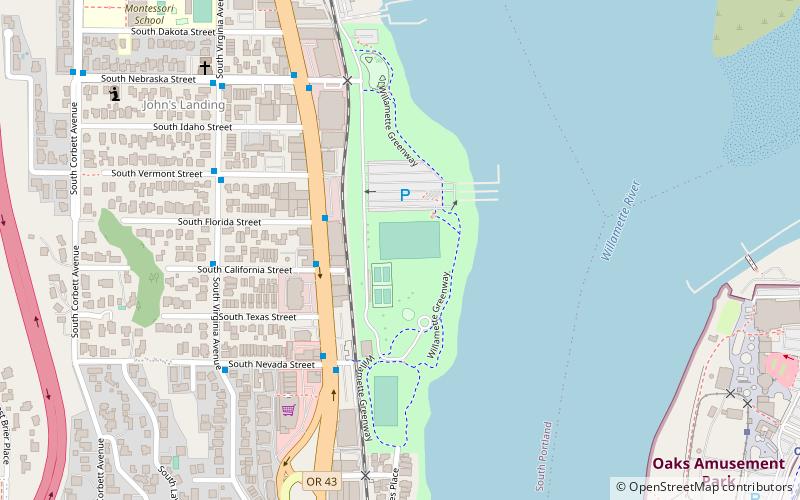 Willamette Park location map