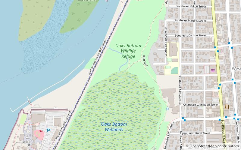 Oaks Bottom Wildlife Refuge location map