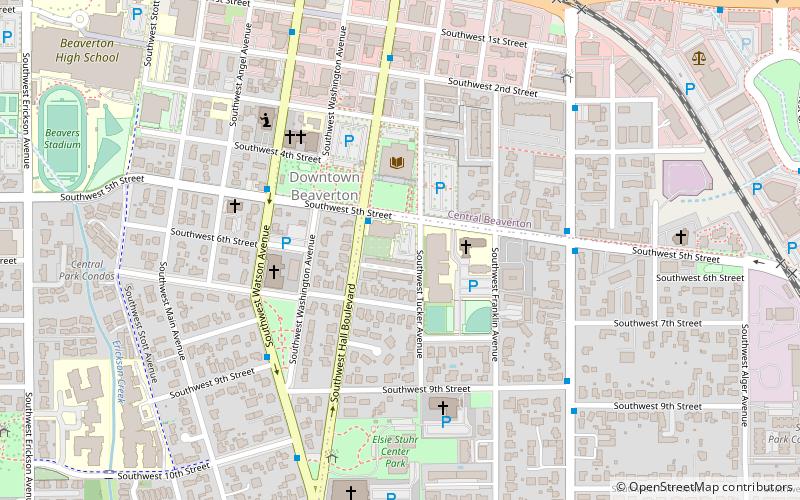 Beaverton City Fountain Park location map