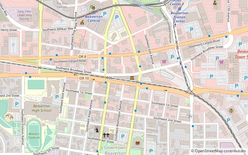 Beaverton Downtown Historic District location map