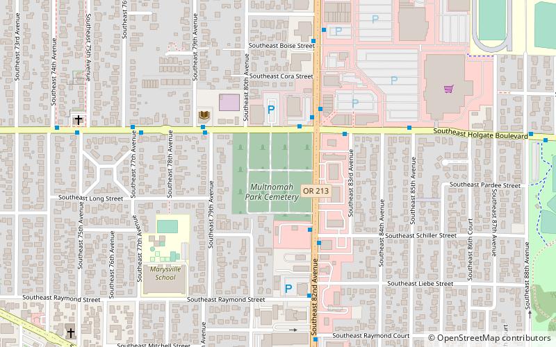 Multnomah Park Cemetery location map