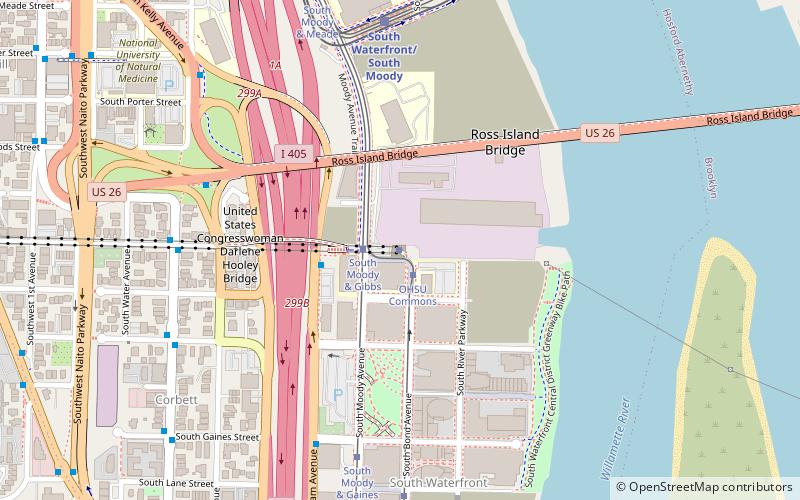 South Waterfront Greenway location map