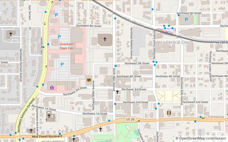 Gresham Carnegie Library location map