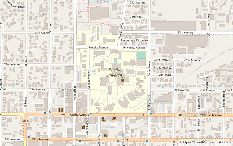 Pacific University location map