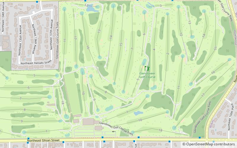 Glendoveer Golf Course location map