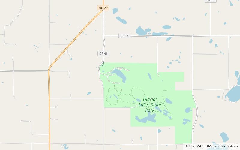 signalness lake glacial lakes state park location map