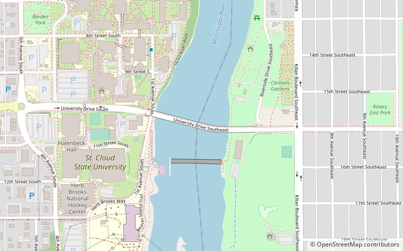 University Bridge location map