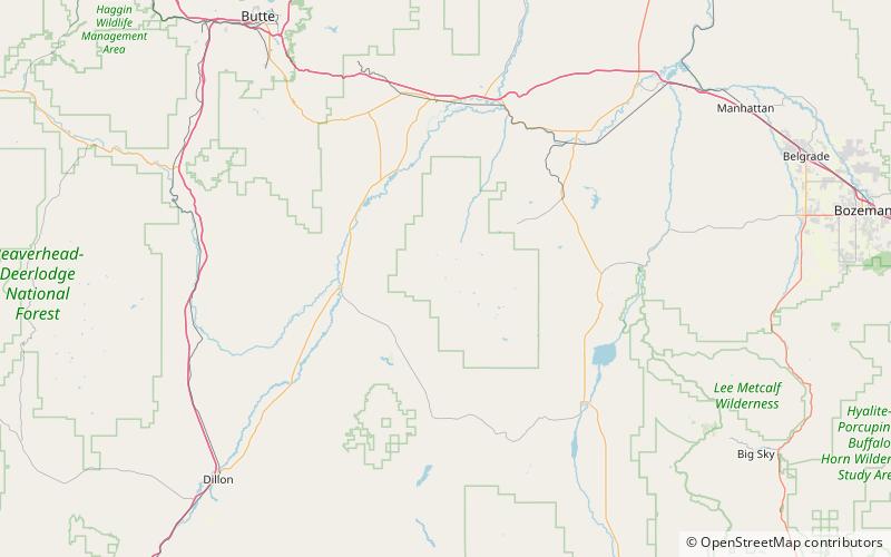 noble lake foret nationale de beaverhead deerlodge location map