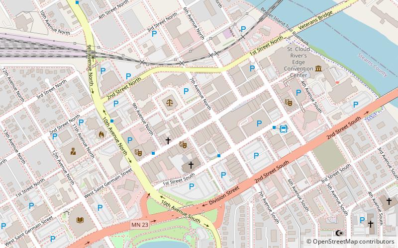 St. Cloud Commercial Historic District location map