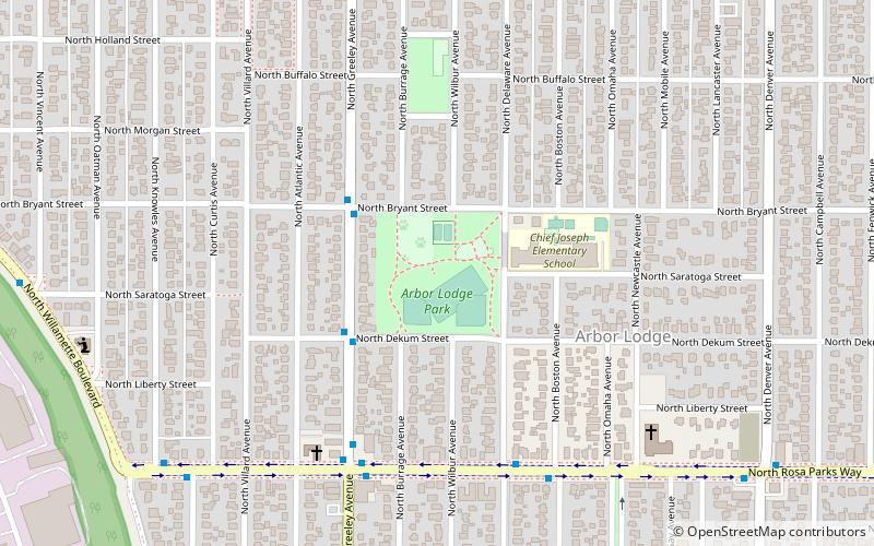 Arbor Lodge Park location map