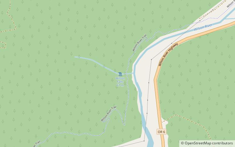 wilson falls parc detat de nehalem bay location map