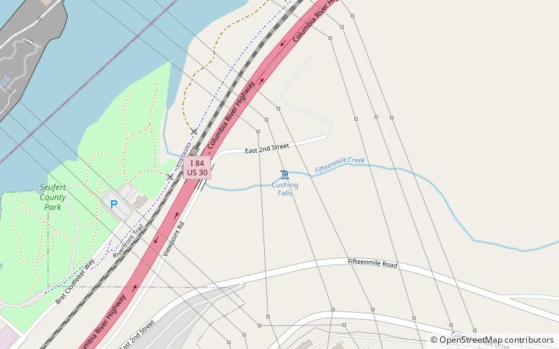 Cushing Falls location map