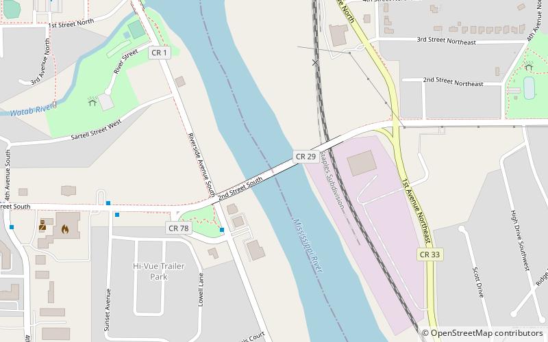 Sartell Bridge location map