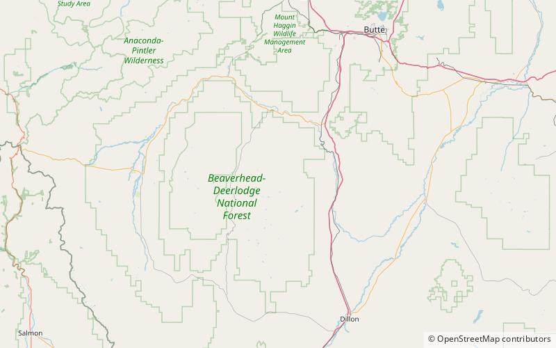 pioneer mountains beaverhead deerlodge national forest location map