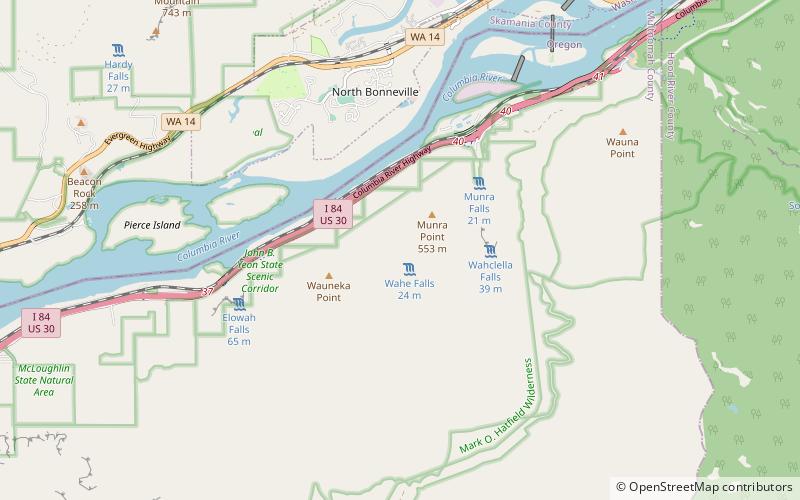 Elowah Falls location map