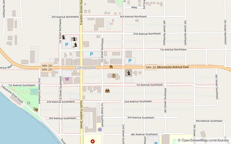 Pope County Courthouse location map