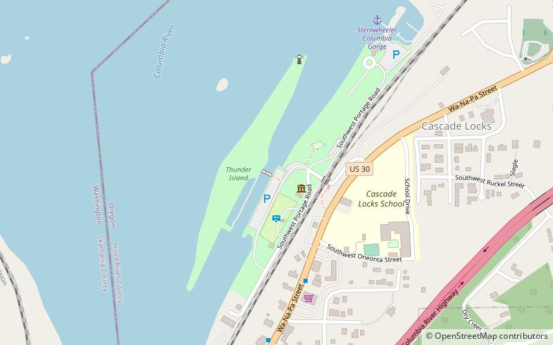 Cascade Locks and Canal location map