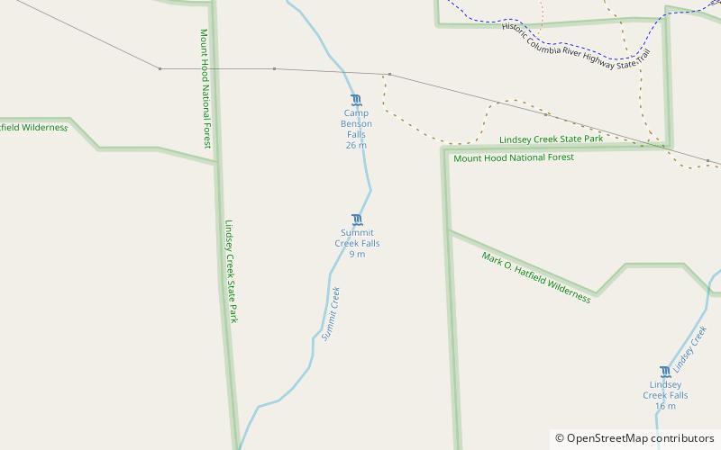 Camp Benson Falls location map