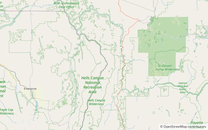 Hells Canyon National Recreation Area location map