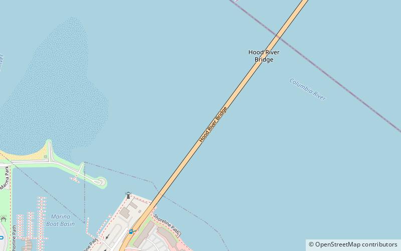 Hood River Bridge location map