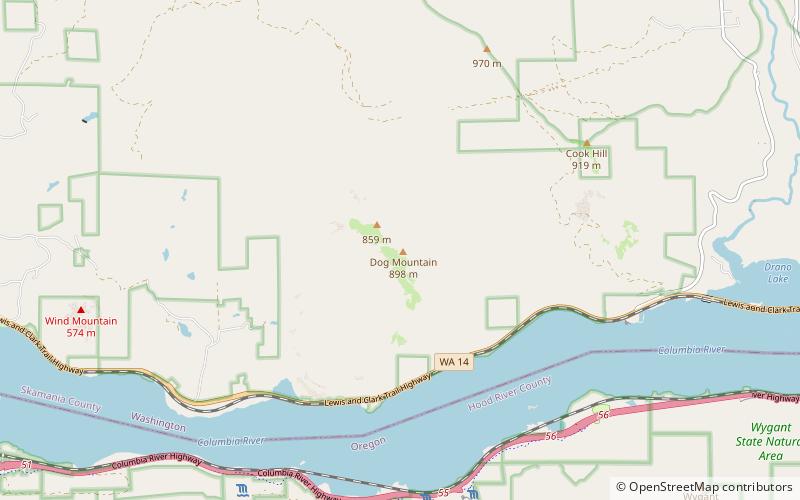 Dog Mountain location map