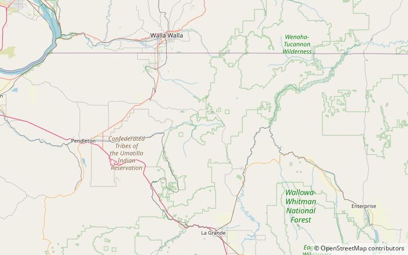 North Fork Umatilla Wilderness location map