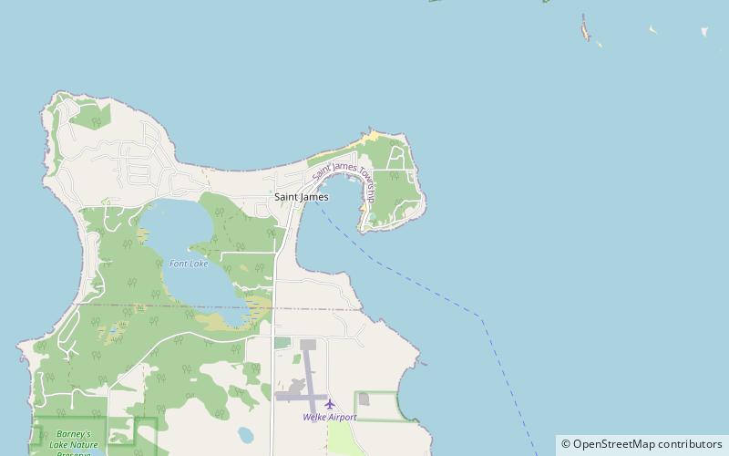 Beaver Island Harbor Light location map