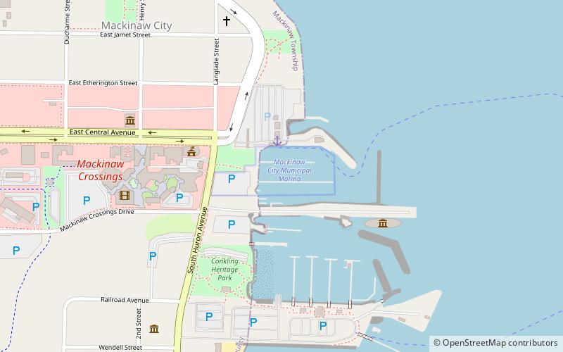 Mackinaw City Marina location map