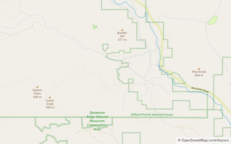 wind river arboretum foret nationale gifford pinchot location map