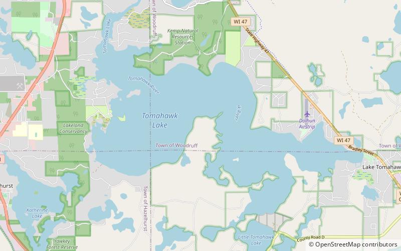 Tomahawk Lake location map